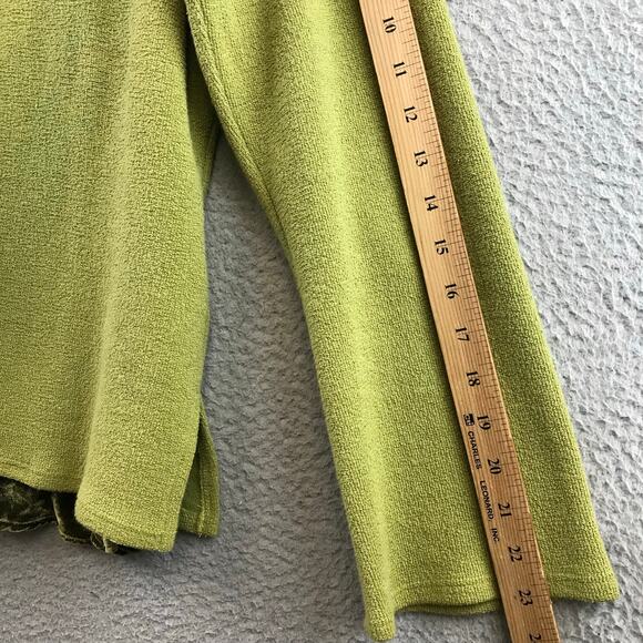 Vintage Chalet Women's Green Velvet Ruffle Jacket - Size M - Picture 9 of 14